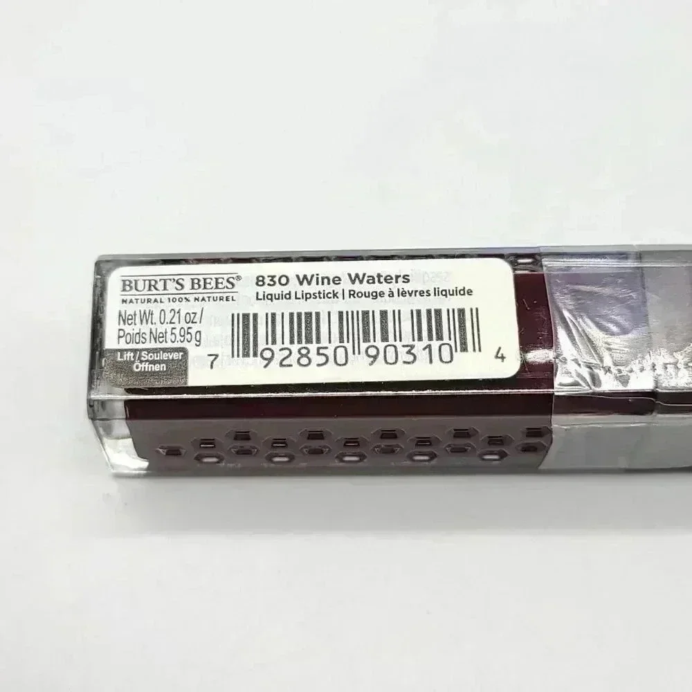 Burt's Bees 100% Natural Moisturizing Liquid Lipstick 830 Wine Water New Sealed